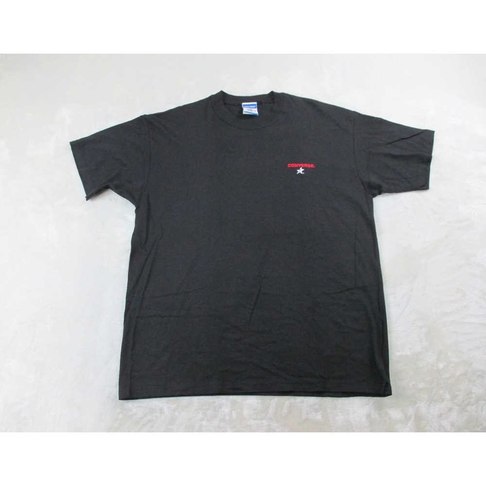 VINTAGE Converse Shirt Mens Extra Large Black Logo Star Embroidered Casual